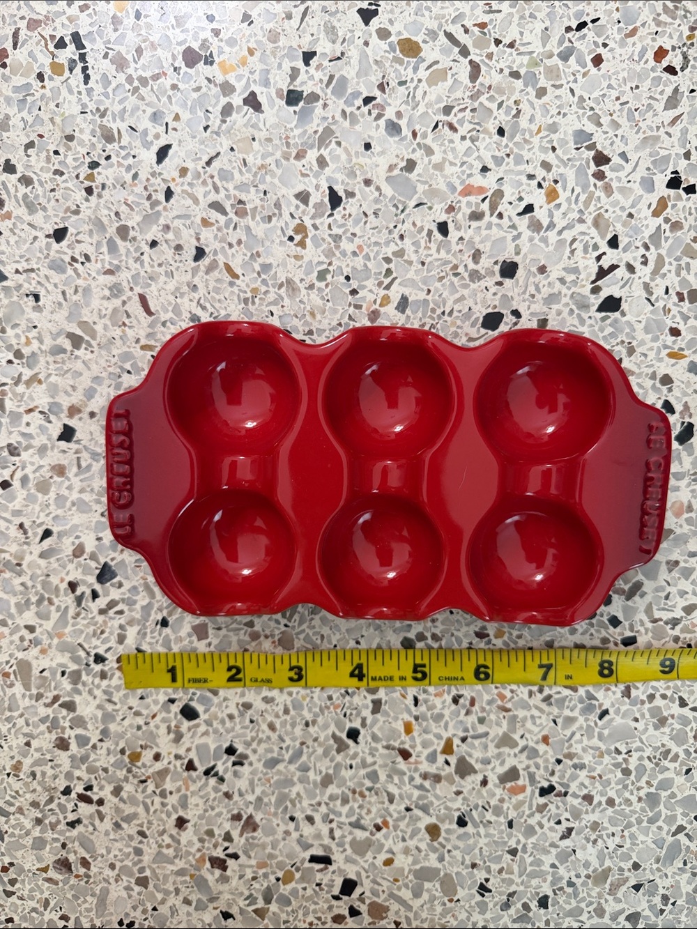 Le Creuset cerise red egg tray 6 eggs - Picture 2 of 5